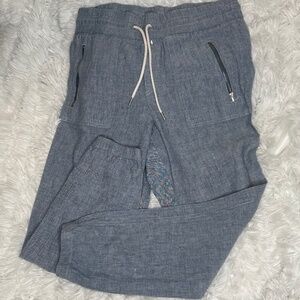 Athleta Heathered Gray Drawstring Jogger Pants